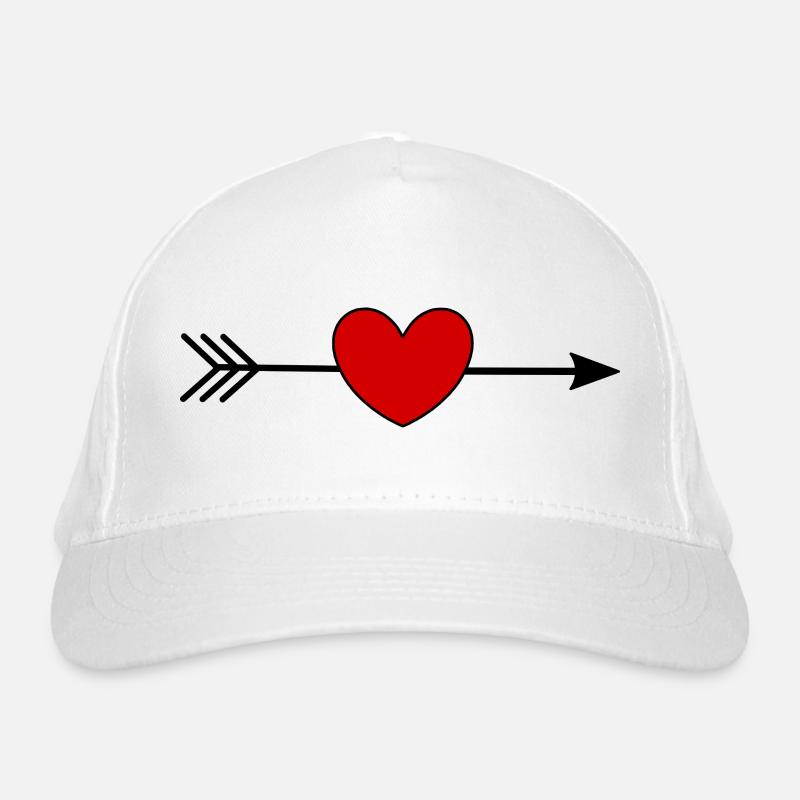 coeur rouge cadeau de la Saint-Valentin Casquette classique bio