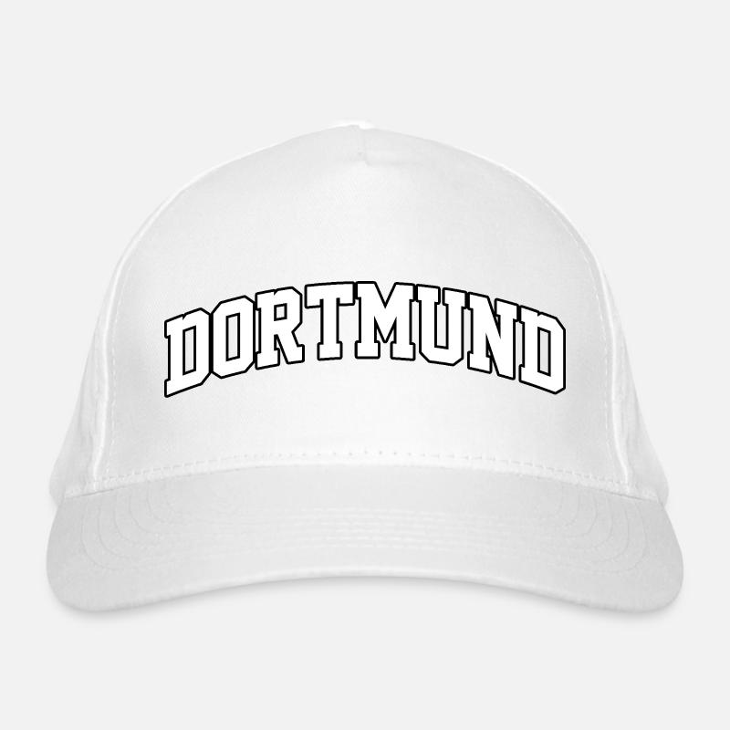 Logo Dortmund : Design collégial au style dynamiqu - Casquette classique bio - blanc
