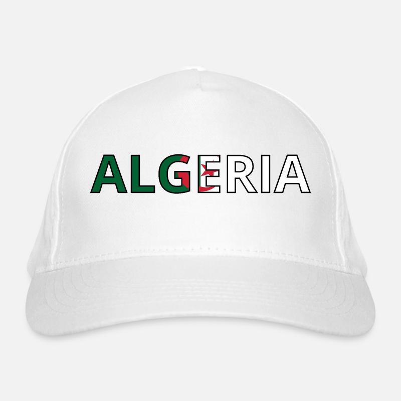 Algerien Flagge - Bio-Baseballkappe - Weiß