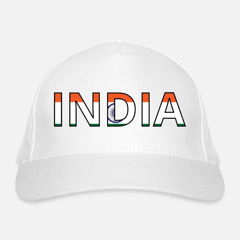 India Flag Organic Baseball Cap