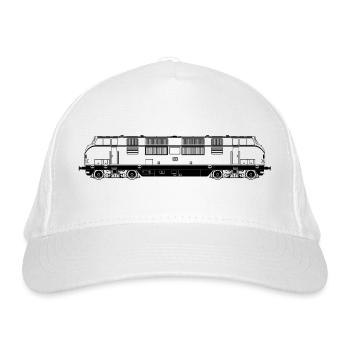 BR 221 linie schwarz - Bio-Baseballkappe - Weiß - Vorne