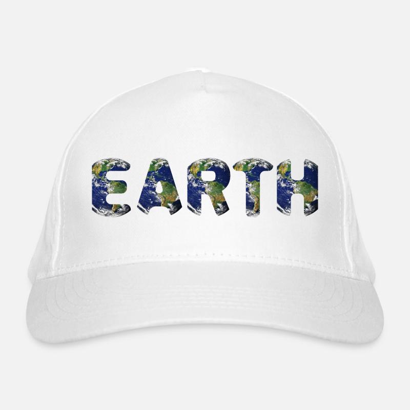 Vibrant Earth Globe Pattern Organic Baseball Cap