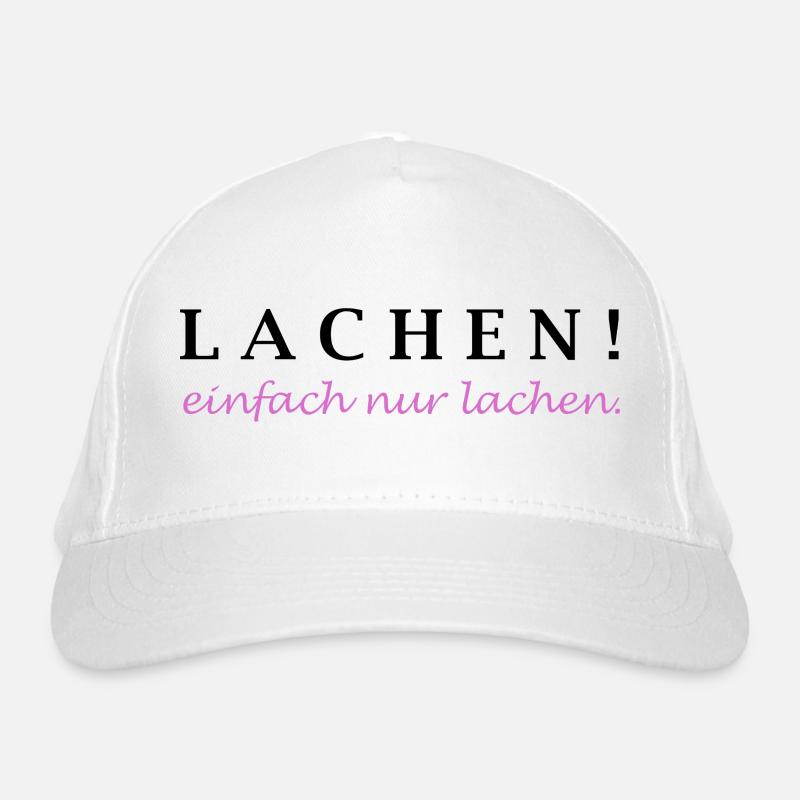 lachen! einfach nur lachen. Bio-Baseballkappe
