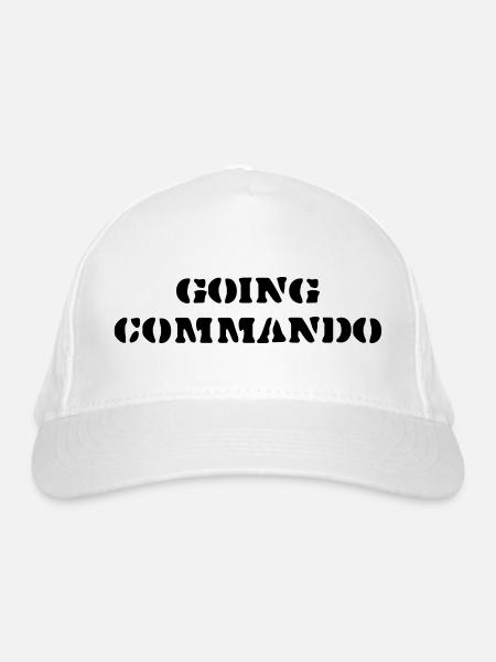 Going Commando - Bio-Baseballkappe - Weiß - Vorne