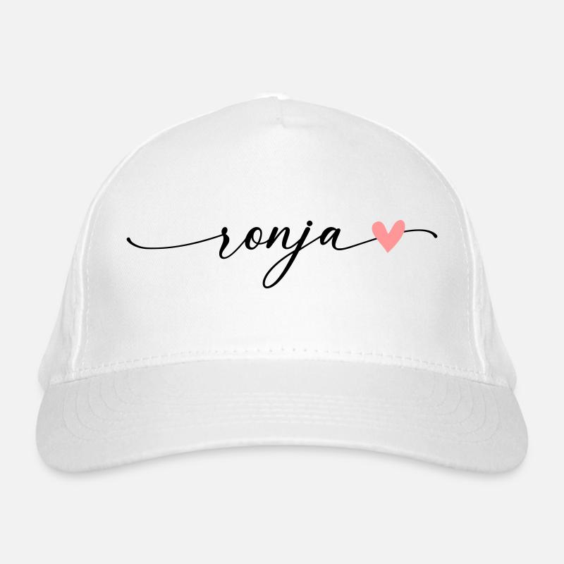 Police de calligraphie du nom de Ronja Casquette classique bio