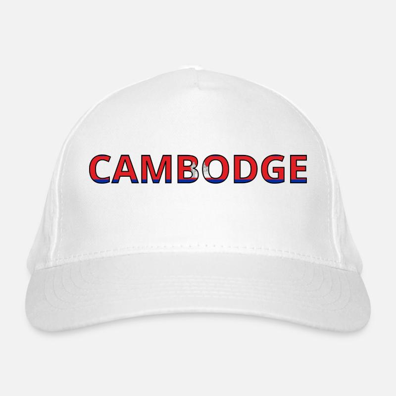 Cambodia Flag Organic Baseball Cap