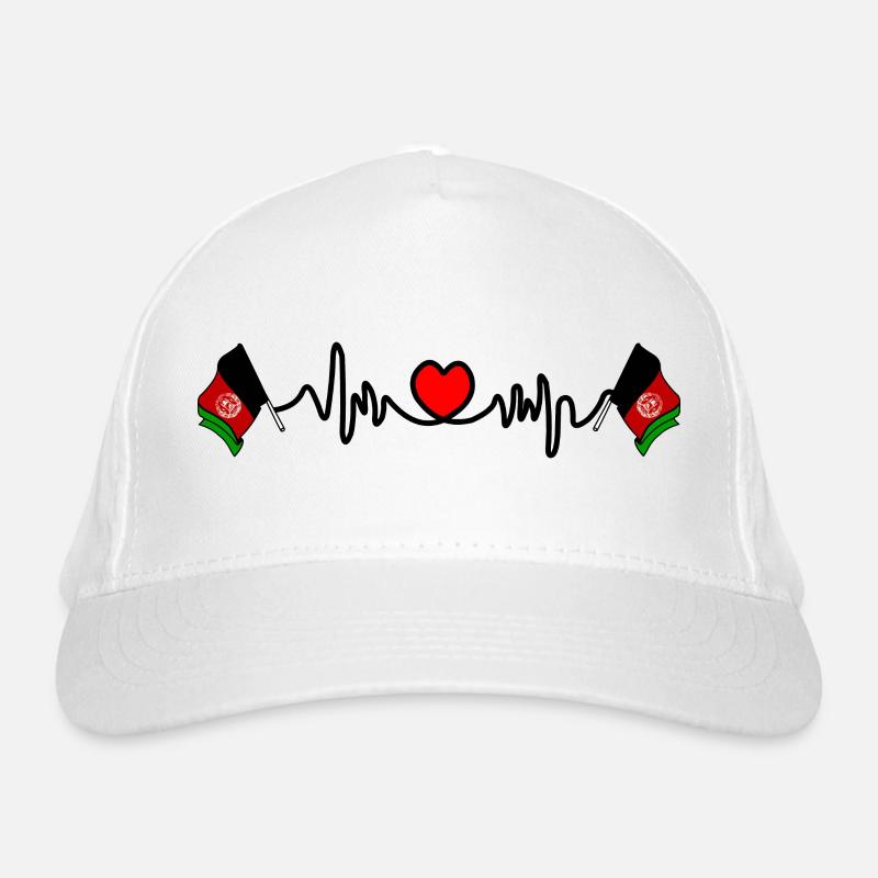 Herzfrequenz-Cardio für Afghanistan Bio-Baseballkappe