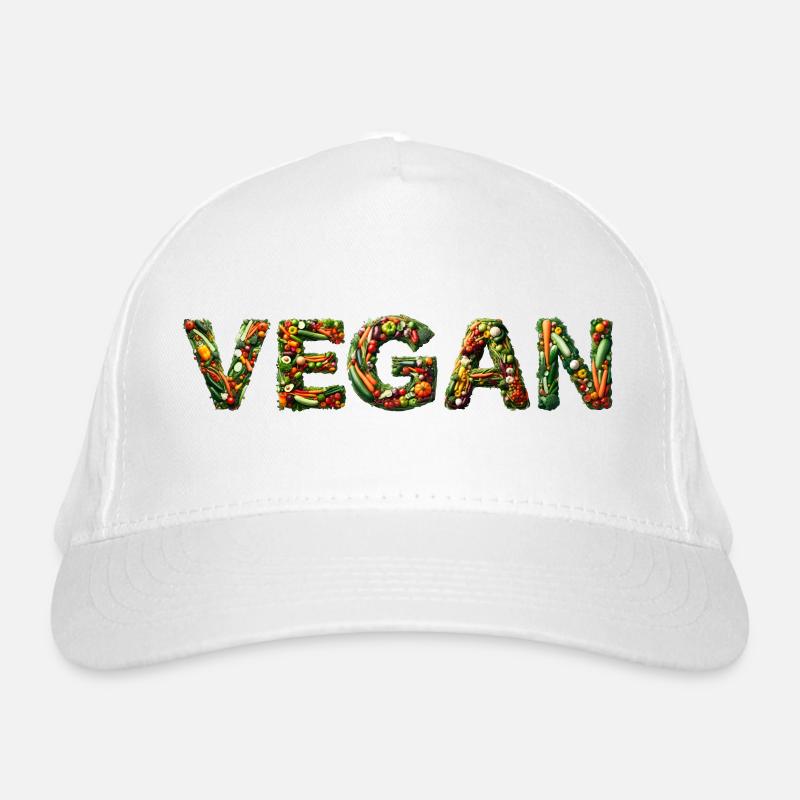 Vegan – plant-based from fruit and vegetables Organic Baseball Cap