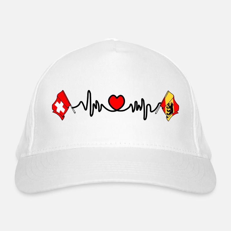 Cardio heart Drapeau Suisse, drapeau Berne Casquette classique bio
