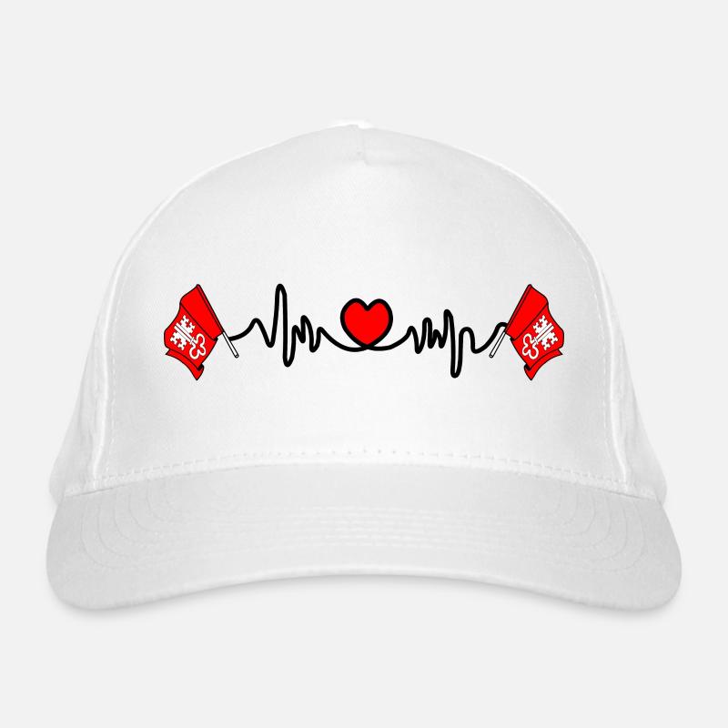 Herzfrequenz Cardio für Nidwalden Schweiz Bio-Baseballkappe