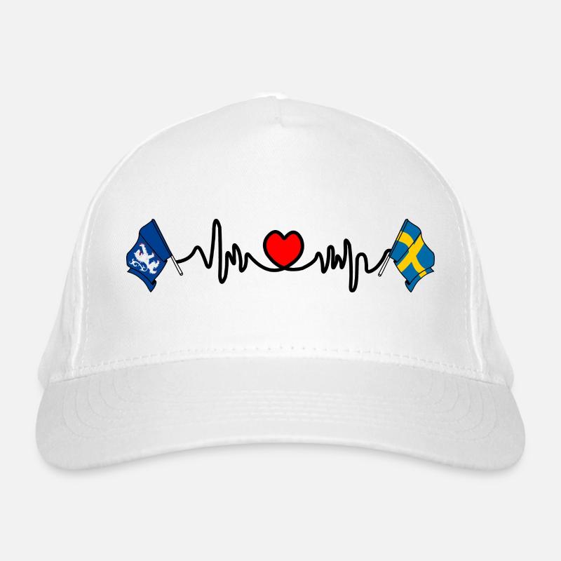 Herzfrequenz von Halland und Schweden Bio-Baseballkappe