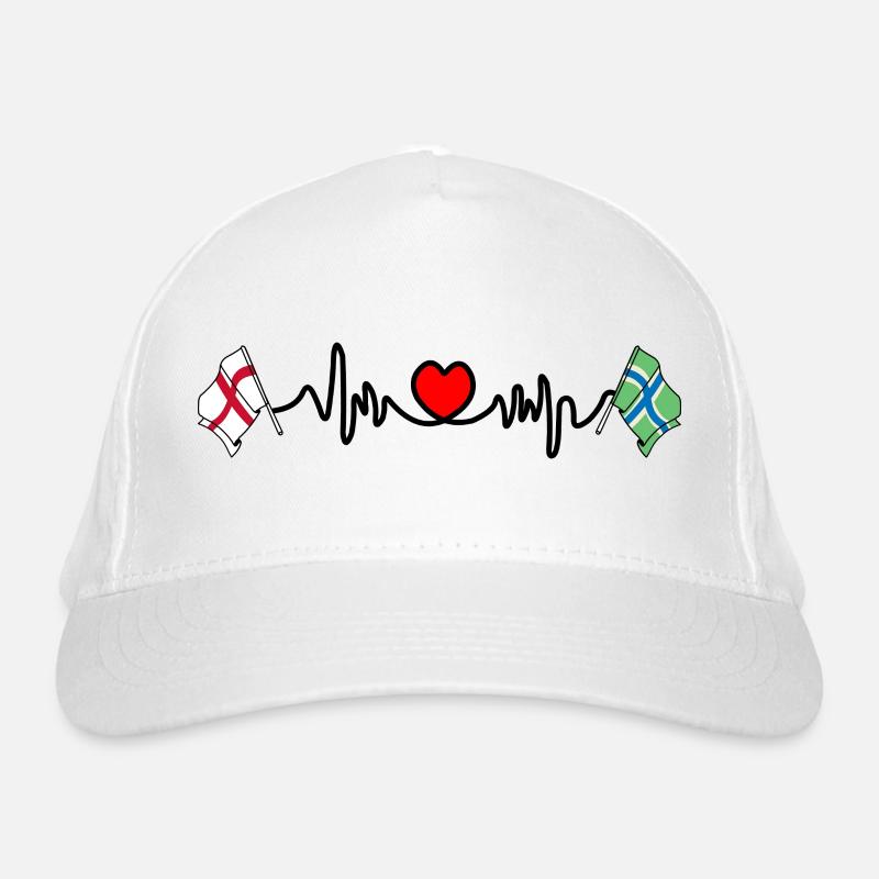 Gloucestershire & England Heart Rate Organic Baseball Cap