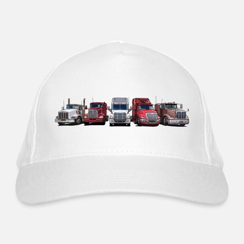 Semi-trailer tractors with long bonnet Organic Baseball Cap