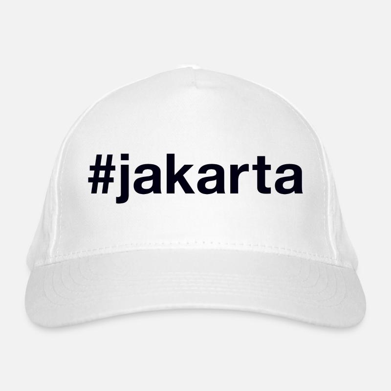 Jakarta Indonesia Hashtag Organic Baseball Cap