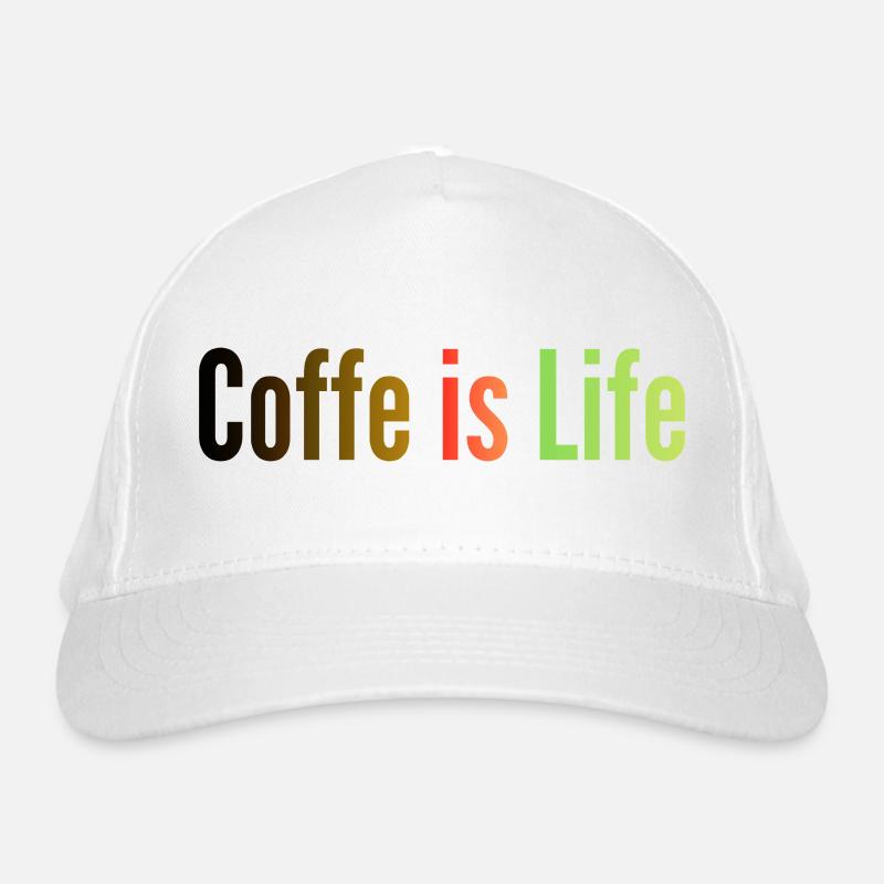 T-shirt Coffee Lover – Le café, c’est la vie - Casquette classique bio - blanc