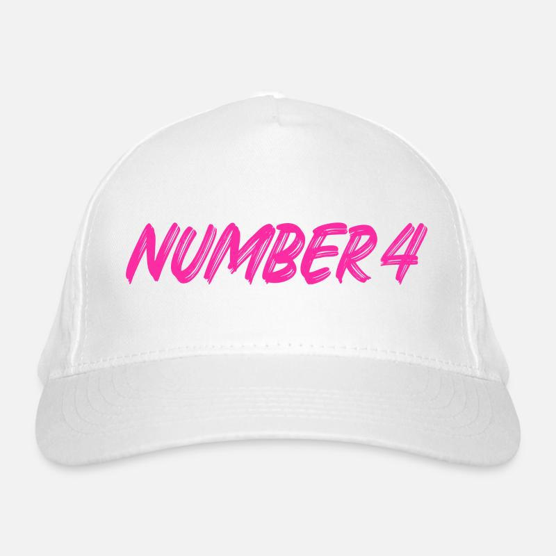Number 4 - vier - vierter - vierte - 4 - Nummer 4 Bio-Baseballkappe