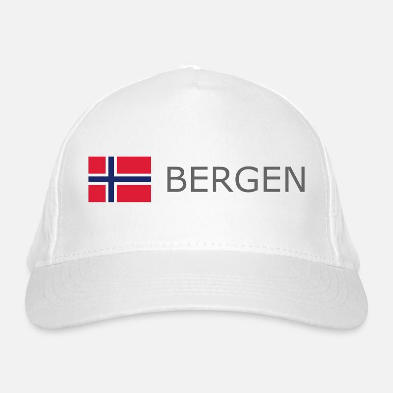 Norway Flag - Bergen - Norge - Norwegen Bio-Baseballkappe