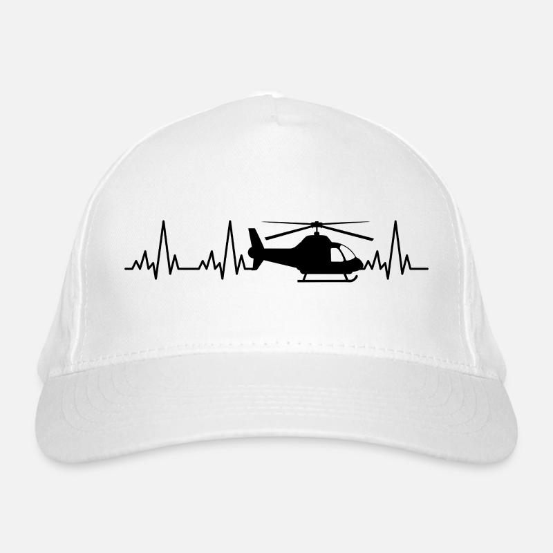 Helikopter Herzschlag Ekg Pilot Bio-Baseballkappe