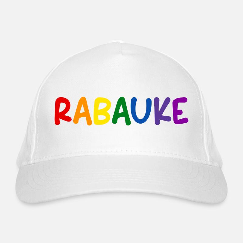 Rabauke Bunte Buchstaben Regenbogen Bio-Baseballkappe