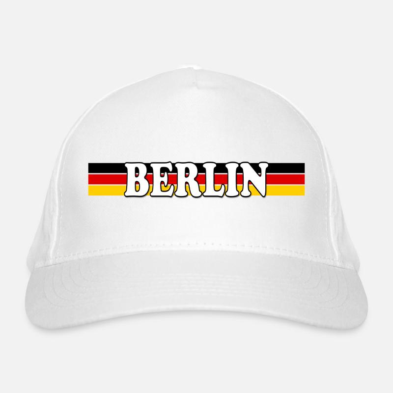 Berlin Deutsche Flagge Stirnband Bio-Baseballkappe