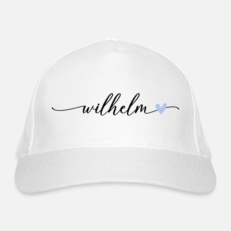 Wilhelm Name Calligraphy Font Organic Baseball Cap