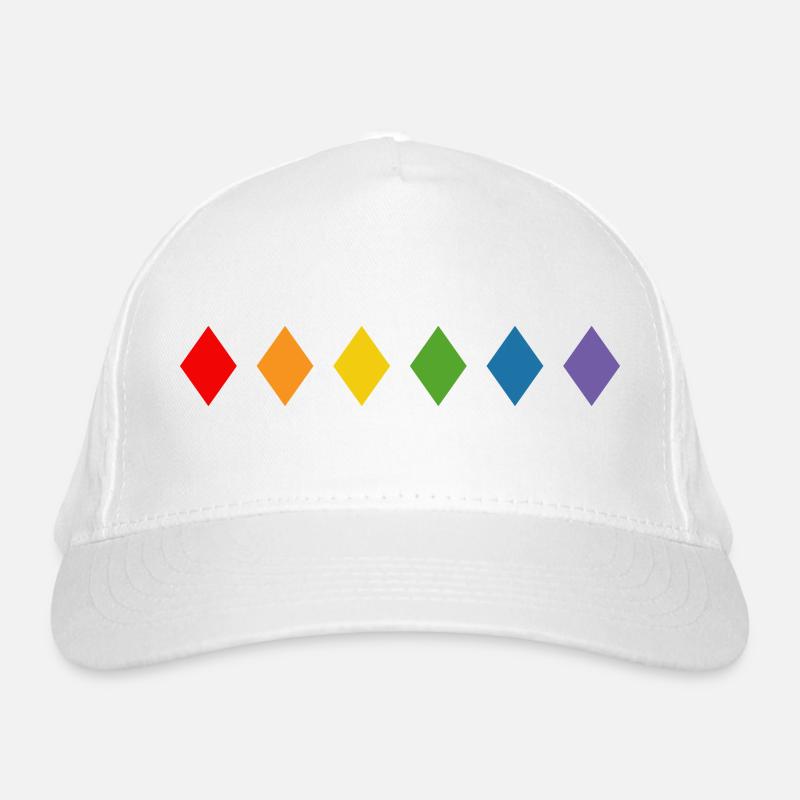Rainbow Rhombus Organic Baseball Cap