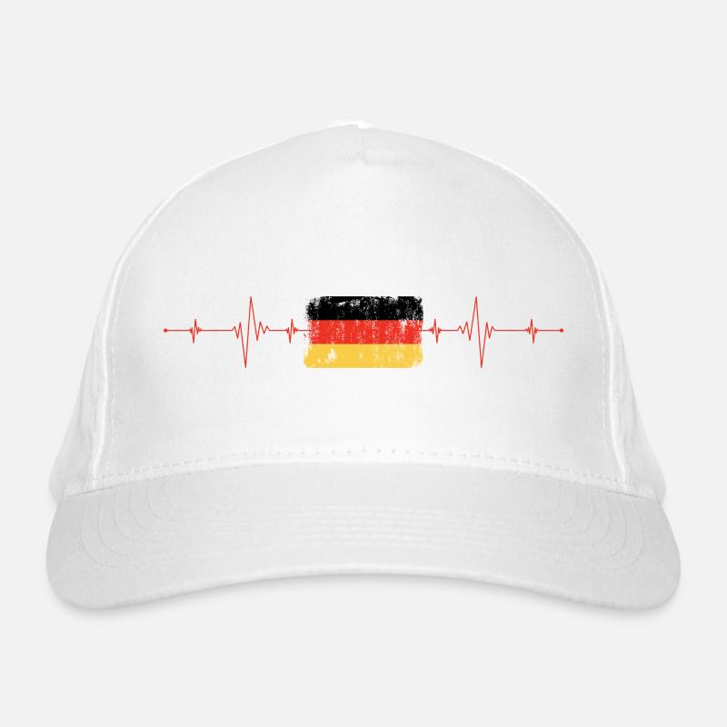Battement de cœur du drapeau allemand Casquette classique bio