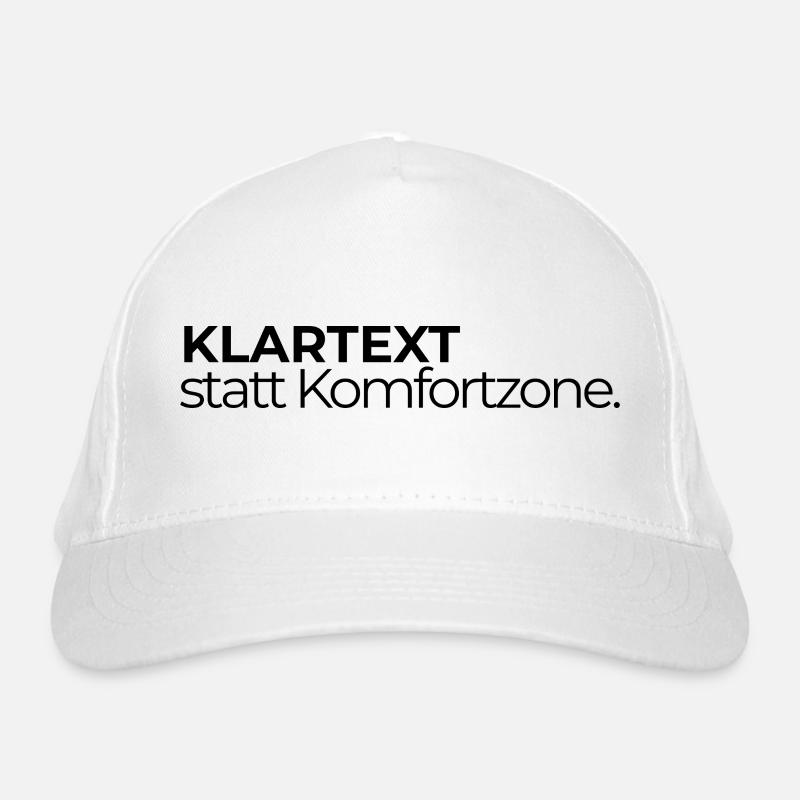 Klartext statt Komfortzone Bio-Baseballkappe