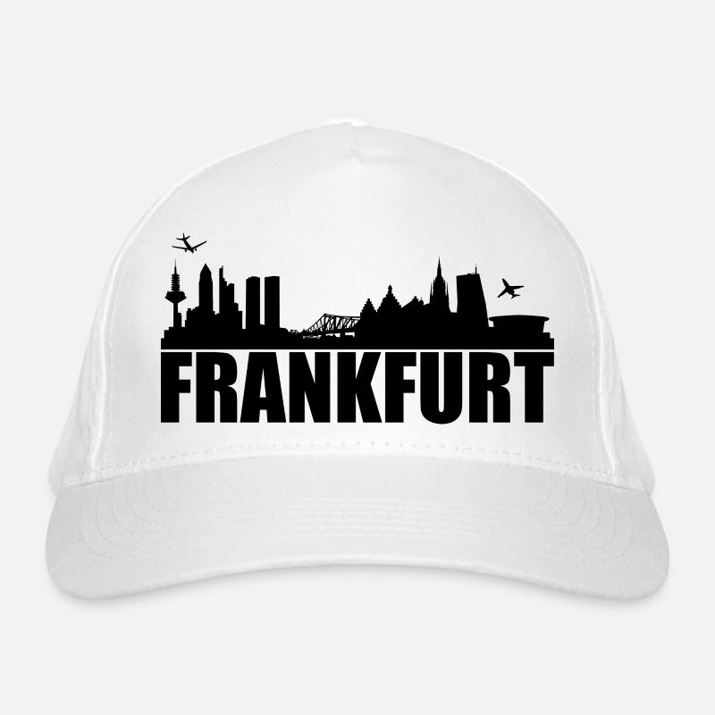 Frankfurt Skyline Silhoue Bio-Baseballkappe