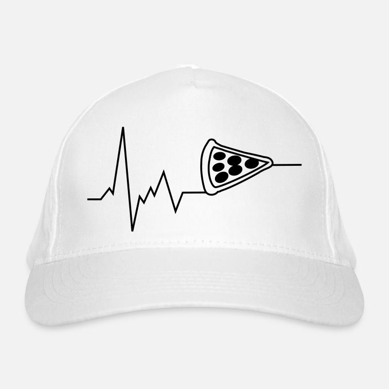 heartbeat pizza Organic Baseball Cap
