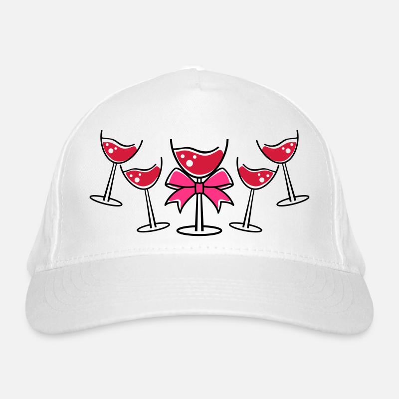 glases wine Bio-Baseballkappe