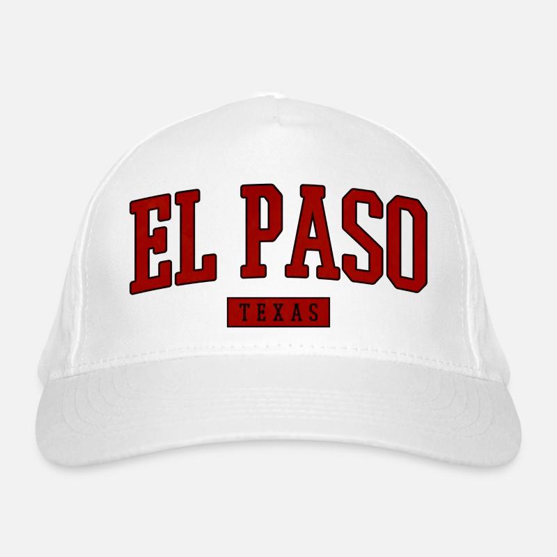 El Paso Vintage Varsity Font Organic Baseball Cap