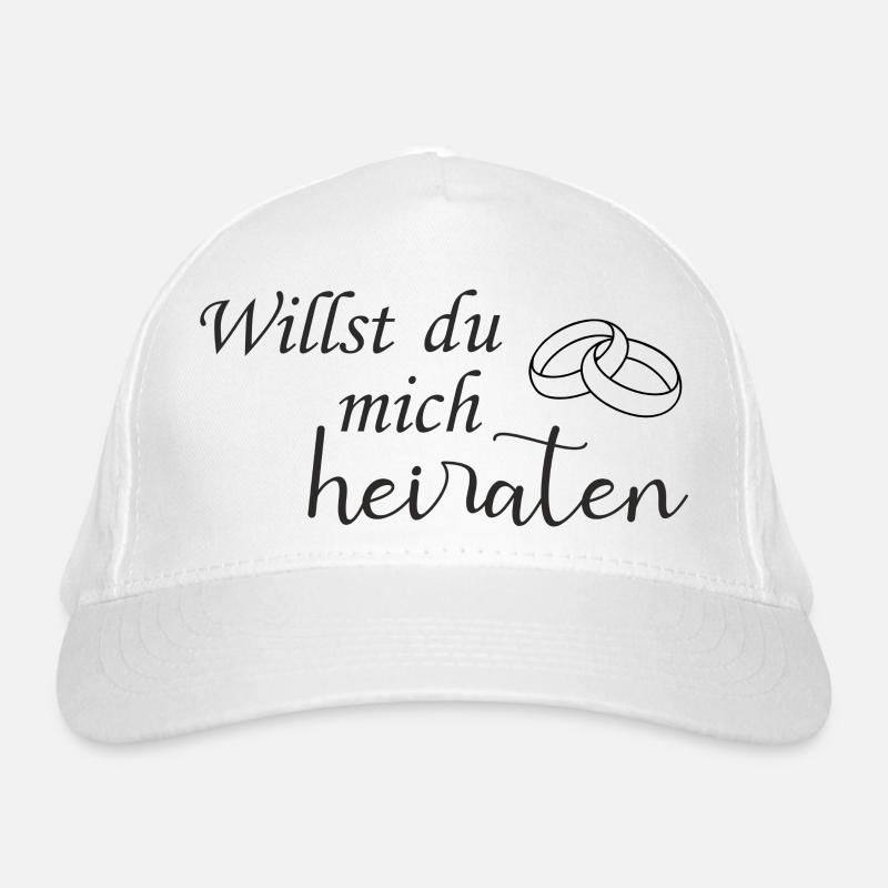 Willst du mich heiraten Bio-Baseballkappe