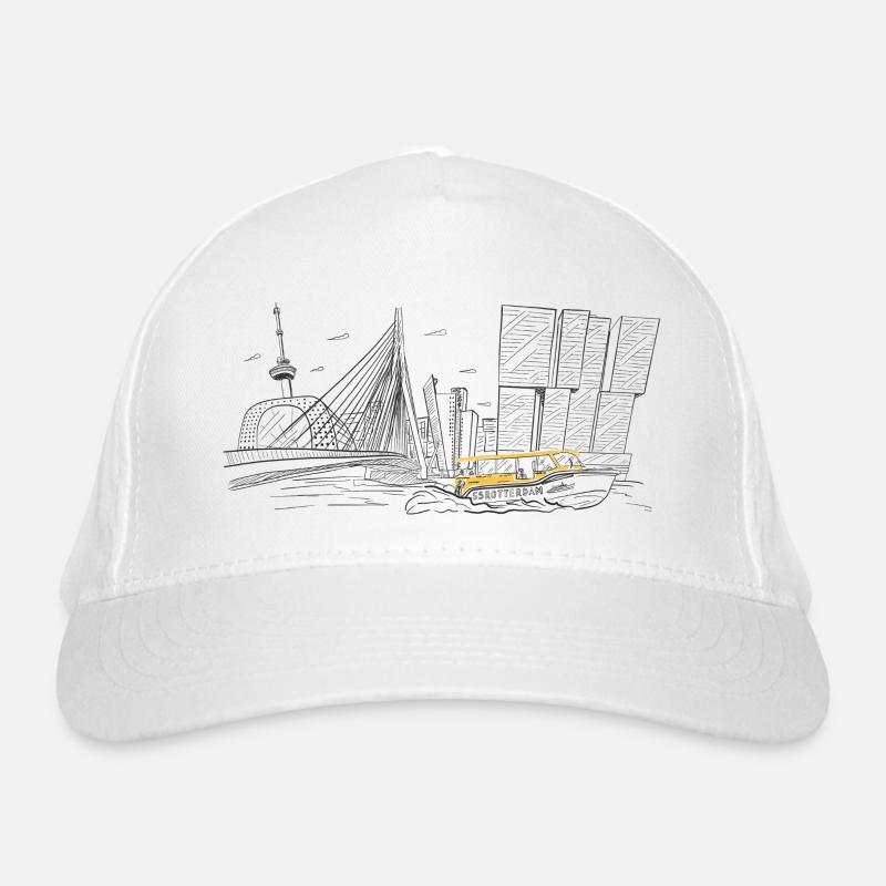Illustration de la ligne d’horizon de Rotterdam Casquette classique bio