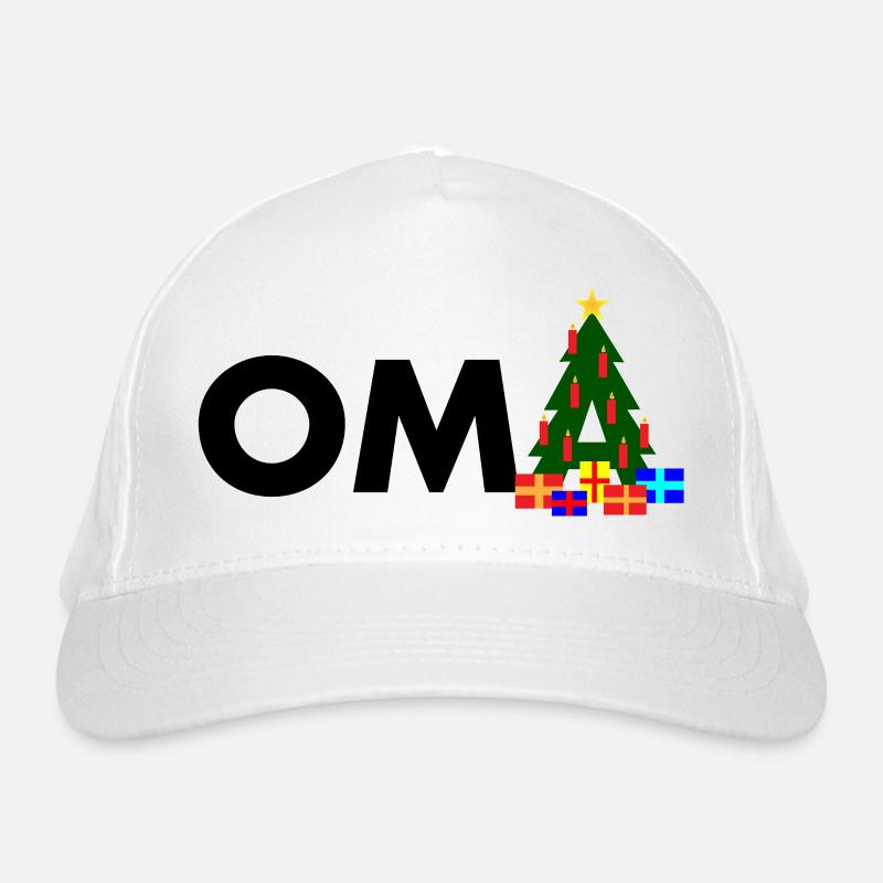 Oma Weihnachtsbaum Bio-Baseballkappe