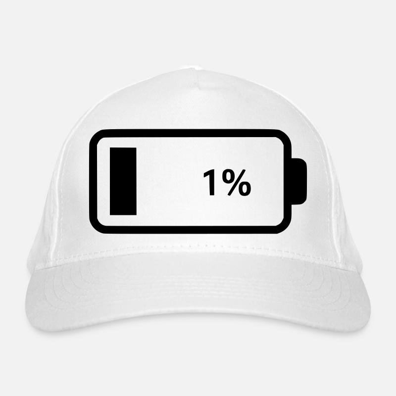 Batterie vide 1 % Casquette classique bio