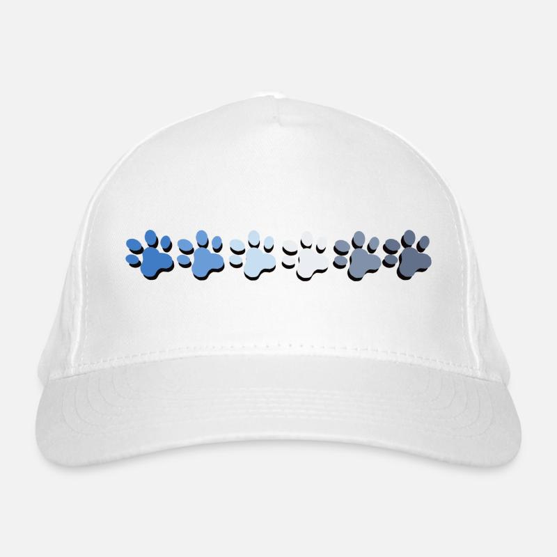 Illustration de patte d’animal dans les tons de bleu Casquette classique bio