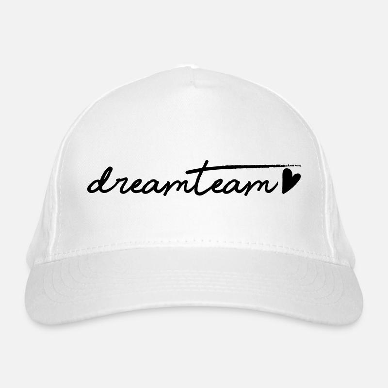 Dreamteam schwarzem Herz Bio-Baseballkappe