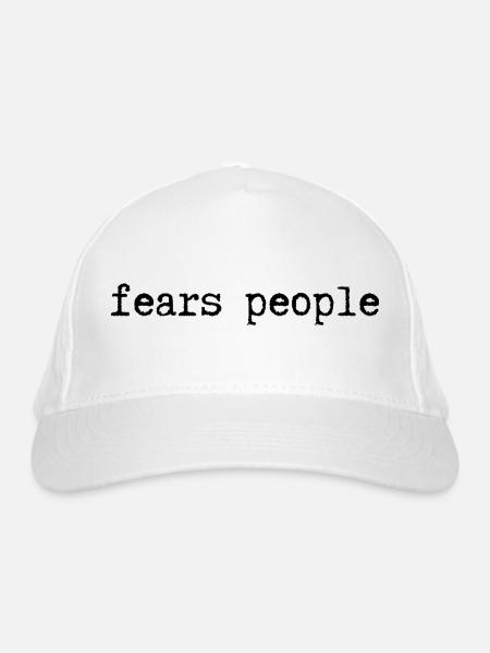 fears people - Organic Baseball Cap - white - Front