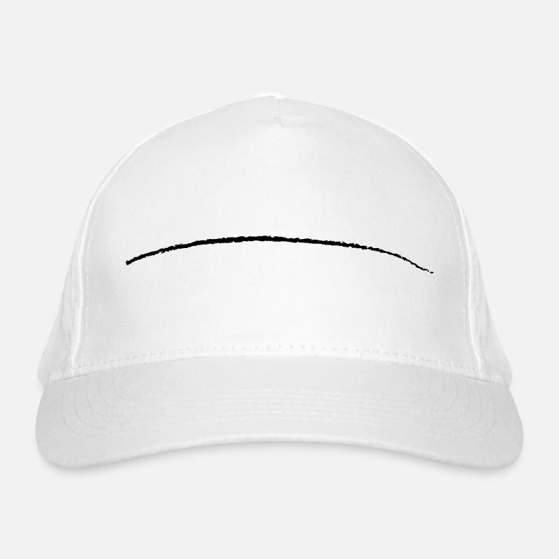 gebogener Strich Pinselstrich Unterstrich Linie Bio-Baseballkappe