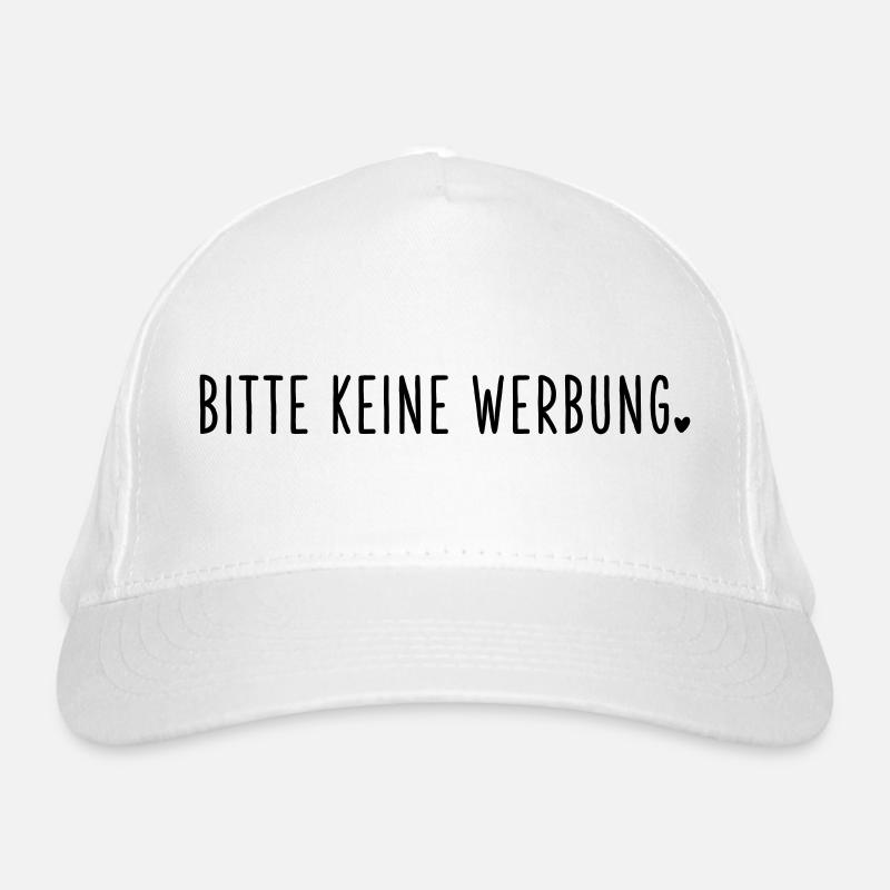 Bitte keine Werbung - Bio-Baseballkappe - Weiß