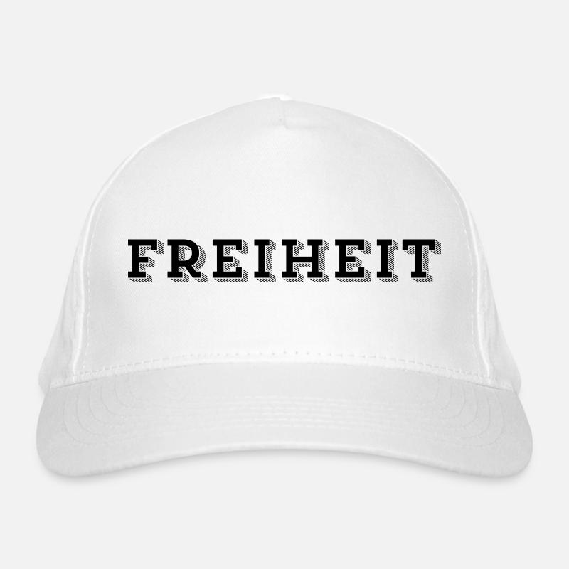 FREEDOM – Boundless and free - Organic Baseball Cap - white