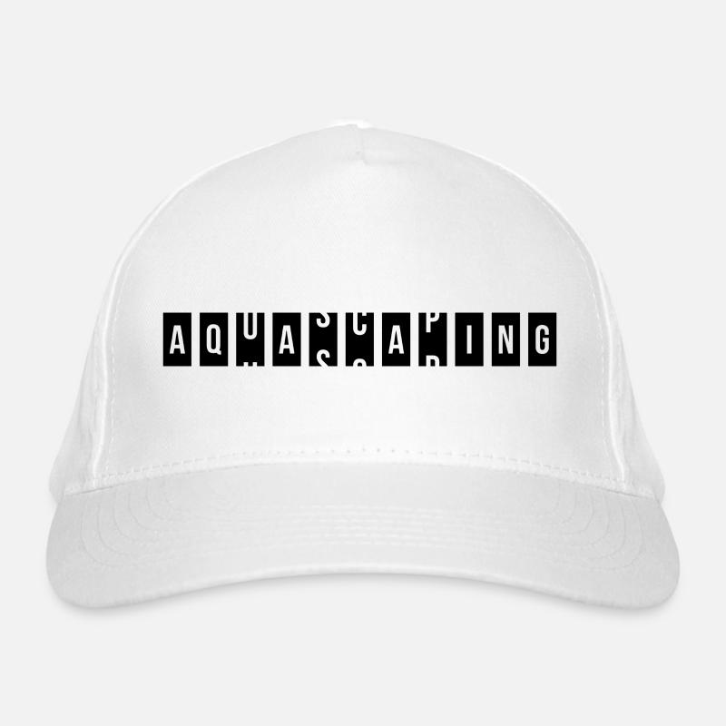 Aquascaping Fish Keeping Rolling Text Organic Baseball Cap