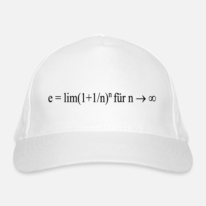 Formula Math Mathematical e = lim(1+1/n)n für n Organic Baseball Cap