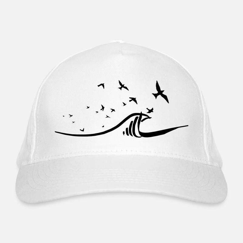 vol de goélands au dessus des vagues Casquette classique bio