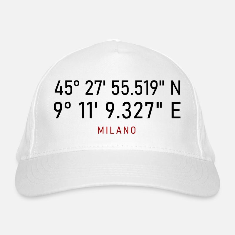 Coordonnées du lettrage rouge Milano Casquette classique bio
