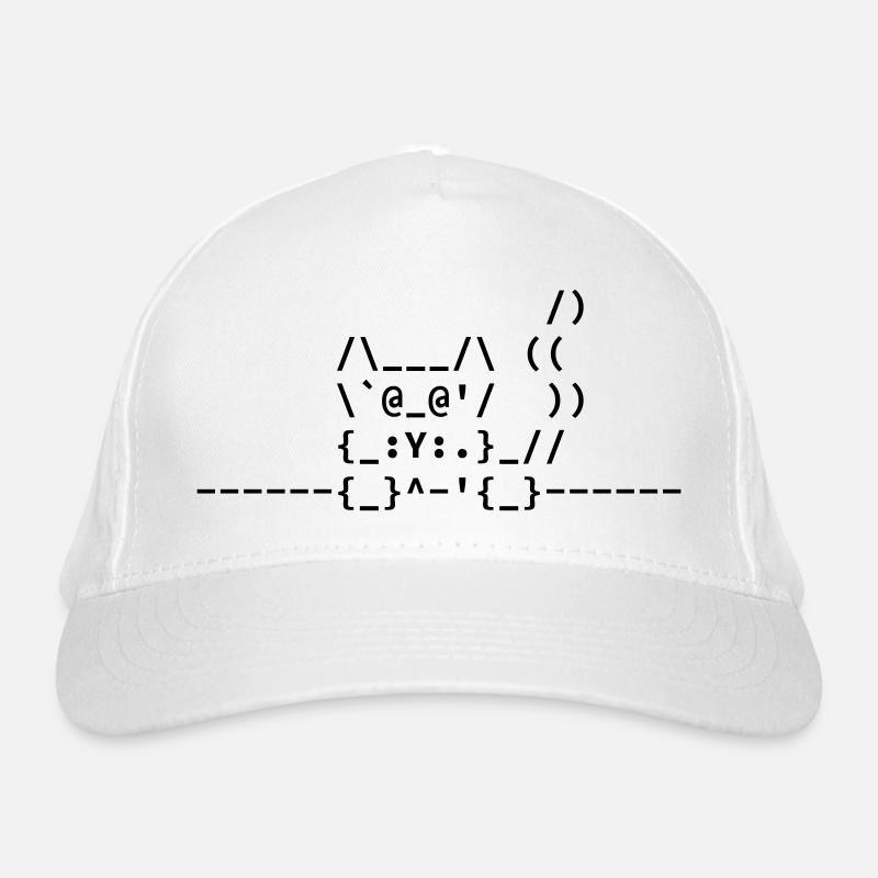 Ascii Katze Bio-Baseballkappe