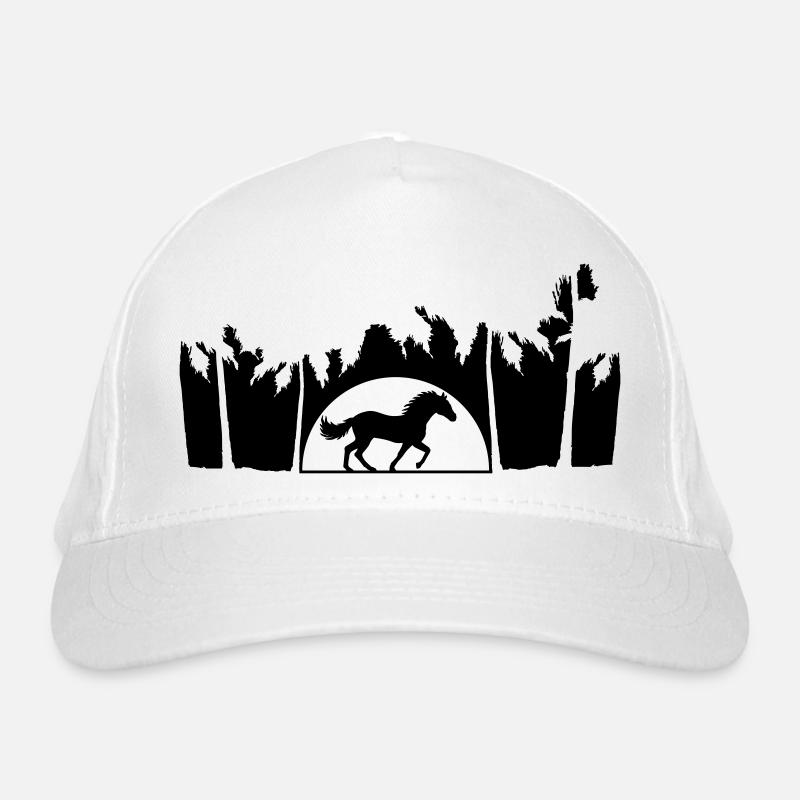 Beach Palm Sun Horse Organic Baseball Cap