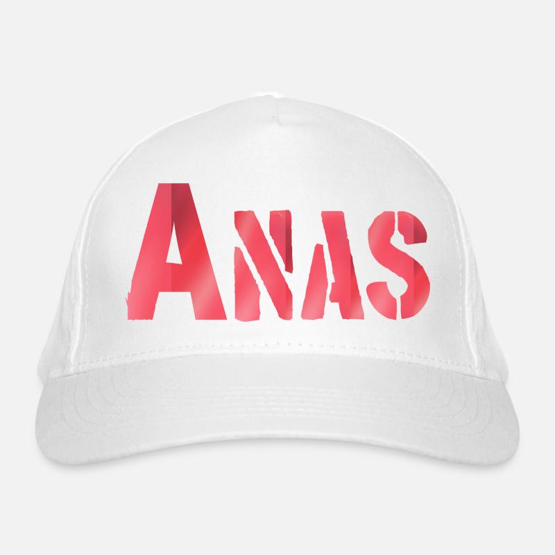 Ana's Name Red text Organic Baseball Cap