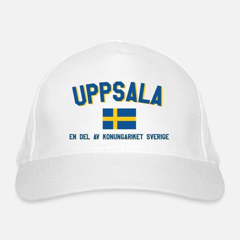 Logo d’Uppsala avec drapeau Casquette classique bio